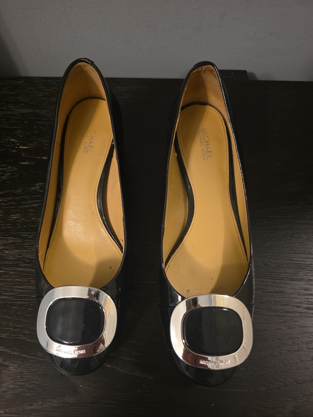 Michael Kors Patent Leather Heels | Classic Black | Block Heel